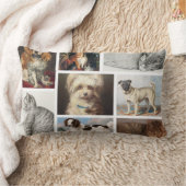 ドッグキャットペット8写真ポートレートコラージュ記念 ランバークッション (ブランケット)