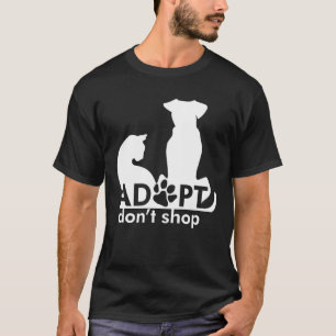 ドッグキャットホワイトの買い物をしない Tシャツ