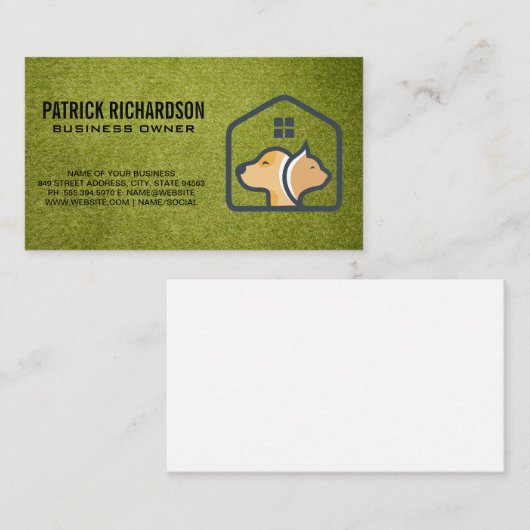 ドッグキャットホームロゴ | ターフ 名刺 (正面/裏面)