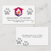 ドッグキャットホームロゴ | 犬の足 名刺 (正面/裏面)