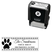 ドッグキャットポープリント差出人住所ファミリー名 セルフインキングスタンプ (インサイチュ)