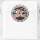 ドッグキャット人間関係 ラウンドシール (バッグ)