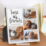 ドッグキャッ最高のクフフレンド足跡4枚カスタム写真 フォトプラーク<br><div class="desc">FRIENDSであるお気に入りの犬や猫の写真を飾るプラークに4枚の写真を最高の展示。デザイン機能モダン、おもしろいタイポグラフィ、かわいい犬や猫のパウエプリントとハートとパーソナライズを選択して、写真やホームデコール（白いグレーで表示）とコーディネートする。すべての文字、グラフィックス、要素、および背景色は、EDIT[編集]コマンドで変更できる。犬や猫を飼っている愛人にとって有意義な形見となる。アシスタンス：救済デザインの変更やカスタマイズ、色の変更、サイズ変更、他の製品へのデザインの転送など連絡、デザイザはZazzleチャットまたは電子メールでmakeitaboutyoustore@gmail.comを注文する前に。</div>