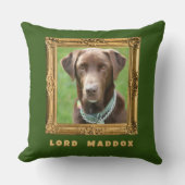 ドッグギャラリーウォールアート – リーガルポートレート名ピロー クッション (正面)