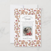 ドッグクッキーパピーの初めてのクリスマスサンキューカード サンキューカード (正面)