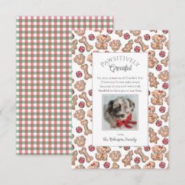 ドッグクッキーパピーの初めてのクリスマスサンキューカード サンキューカード