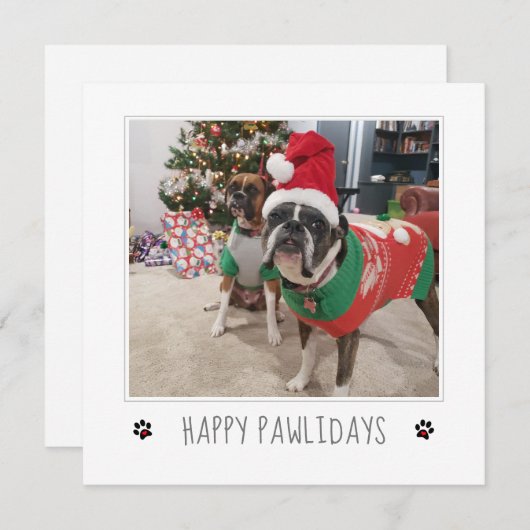 ドッグクリスマスのクリスマスカードから個人設定 シーズンカード (正面/裏面)