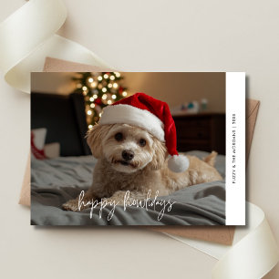 ドッグクリスマスオーバーレイ写真ハッピーHowlidays Pet シーズンカード