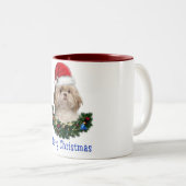ドッグクリスマスコーヒーマグ ツートーンマグカップ (正面右)