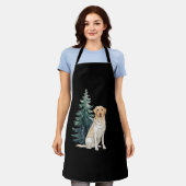 ドッグクリスマスツリーパーティードッグラバークリスマス エプロン (着用した状態)