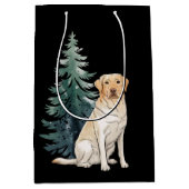 ドッグクリスマスツリーパーティードッグラバークリスマス ミディアムペーパーバッグ (正面)