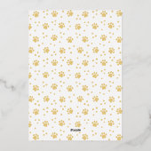 ドッグクリスマスツリーペット3枚の写真 箔シーズンカード (裏面)