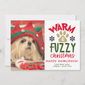 ドッグクリスマスフォトカスタム写真パーソナライズされた シーズンカード (正面)