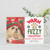 ドッグクリスマスフォトカスタム写真パーソナライズされた シーズンカード (スタンド正面)