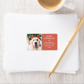 ドッグクリスマスフォトハッピーPawlidaysアドレス ラベル (インサイチュ)