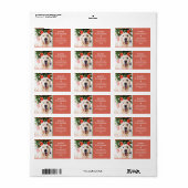 ドッグクリスマスフォトハッピーPawlidaysアドレス ラベル (フルシート)