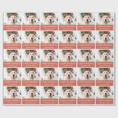 ドッグクリスマスフォトハッピーPawlidays ラッピングペーパー (フラット)