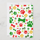 ドッグクリスマスポーティホリデーパーティー 招待状 (裏面)