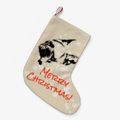 ドッグクリスマス スモールクリスマスストッキング (正面 (吊り時))