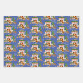 ドッグクリスマス、ハバニーズ、ゴールデンレトリバー、ラボミックス ラッピングペーパーシート (正面)