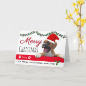 ドッグクリスマス・ホリデー・ドッグから カード (黄色い花)