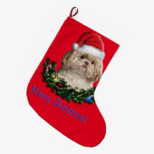 ドッグクリッツマスストッキング ラージクリスマスストッキング (正面 (吊り時))