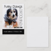 ドッグクールグルーミングオージーインフード付きスウェットシャツ 名刺 (正面/裏面)