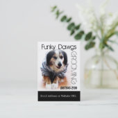 ドッグクールグルーミングオージーインフード付きスウェットシャツ 名刺 (スタンド正面)