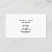 ドッグクールシッター、ペットトリマー、獣医、子犬 名刺 (裏面)