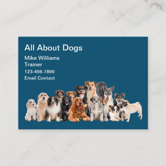 ドッグクールトレーナー新モダン名刺 名刺 (正面)