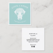 ドッグクール歩くウォーカー芸術的名刺 スクエア名刺 (正面/裏面)