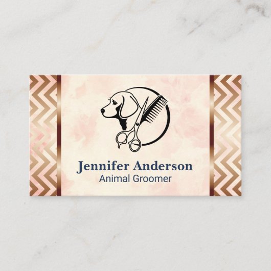 ドッググルーマーロゴ | ペットストアサービス 名刺 (正面)