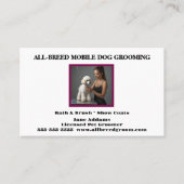 ドッググルーマー フォト ペットグルーマー ドッグウォーカー ボーディング 名刺 (正面)