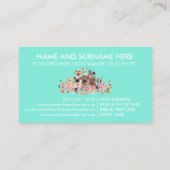 ドッググルーマー ペットブティック ネオン緑 名刺 (裏面)