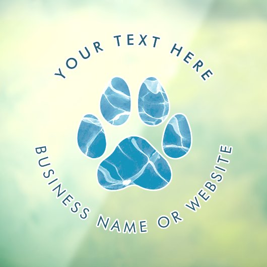 ドッググルーマー 洗水 足跡 プリント プロモーショナル ウィンドウサイン (シート3)