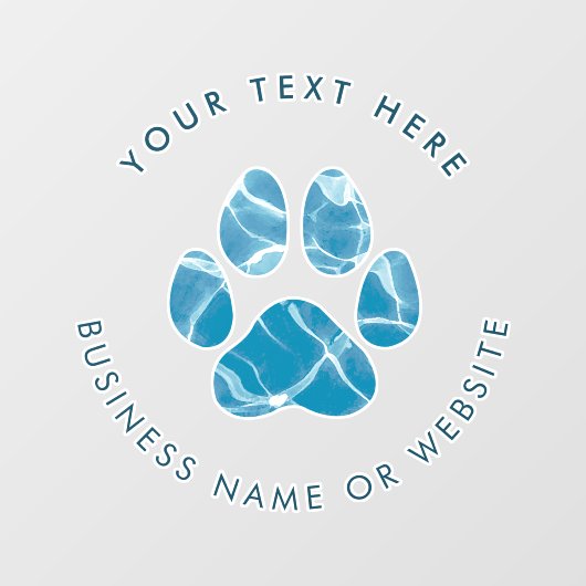 ドッググルーマー 洗水 足跡 プリント プロモーショナル ウィンドウサイン (シート)