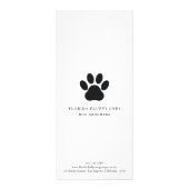 ドッググルーマー 足跡サービス 価格表 ラックカード (裏面)