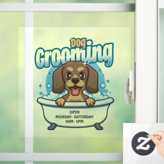 ドッググルーミングサロン ウィンドウサイン (ホーム)