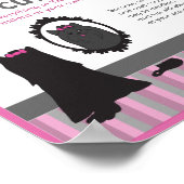 ドッググルーミングスパメニュー - カスタマイズ可能 ポスター (角)