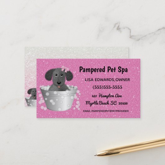 ドッググルーミングドッグスパアポイントメントカード 予約カード (正面/裏面インサイチュ)