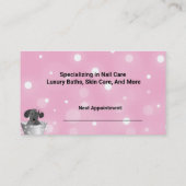 ドッググルーミングドッグスパ 予約カード (裏面)