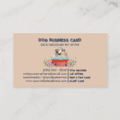 ドッググルーミングバスベッド フローラル ボーホ 名刺 (裏面)