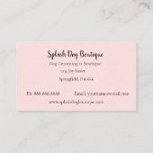 ドッググルーミングブティックピンク 名刺 (裏面)