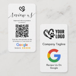 ドッググルーミング Googleレビュー依頼ロゴ&QRコード 名刺