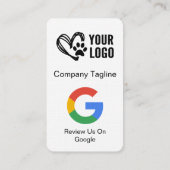 ドッググルーミング Googleレビュー依頼ロゴ&QRコード 名刺 (裏面)