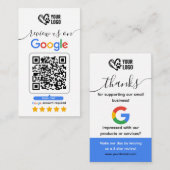ドッググルーミングGoogleレビュー依頼カードQRコード 名刺 (正面/裏面)