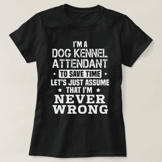ドッグケンネル付き添い人 Tシャツ (デザイン正面)