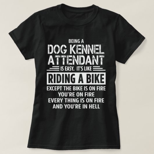 ドッグケンネル付き添い人 Tシャツ (デザイン正面)