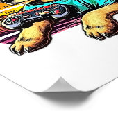 ドッグゲーマー、レトロヴィンテージデザイン ポスター (角)