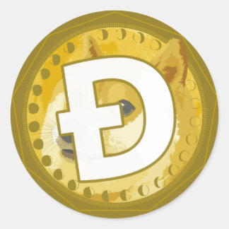 ドッグコイン暗号通貨クラシックラウンドシール ラウンドシール